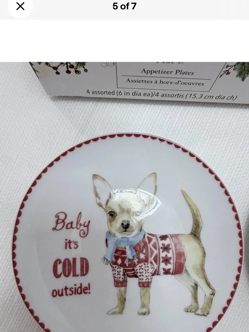 Pier 1 , Holiday appetiser plates Set of 4